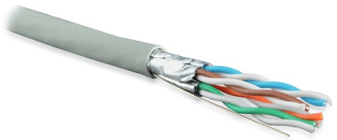 Кабель витая пара Hyperline Cat6 U/FTP, UFTP4-C6-S23-IN-LSZH-GY-500, (500 м) экранированная Фото
