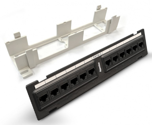 Hyperline PPW-12-8P8C-C5e Патч-панель настенная, 12 портов RJ-45(8P8C), категория 5е, с подставкой Фото Hyperline PPW-12-8P8C-C5e Патч-панель настенная, 12 портов RJ-45(8P8C), категория 5е, с подставкой Фото