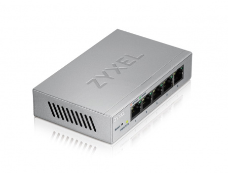 Smart коммутатор Zyxel GS1200-5, 5xGE, настольный, бесшумный, с поддержкой VLAN, IGMP, QoS и Link Ag Фото