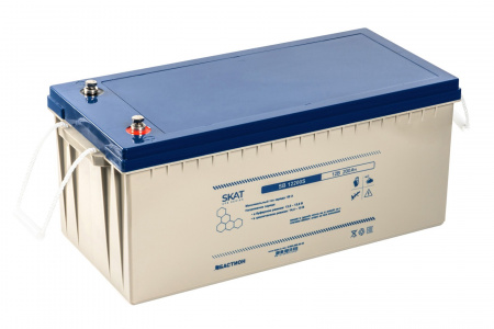 SKAT SB 12200S АКБ свинцово-кислотная тип AGM 12V 200Ач Iзар.66А, клеммы под болт М6 Фото