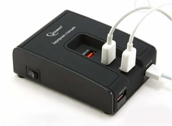 Зарядная станция Gembird MP3A-PC-02 220V-5V USB 5 портов, 5A суммарно Фото Зарядная станция Gembird MP3A-PC-02 220V-5V USB 5 портов, 5A суммарно Фото