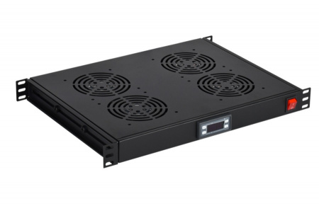 ITK Модуль вентил. 1U с цифр. термостатом 4 вент. черный Фото