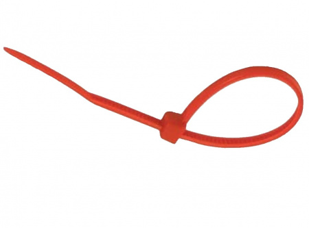 Хомут-стяжкa нeйлонoвая REXANT 100x2,5 мм, красная, упаковка 25 шт. Фото