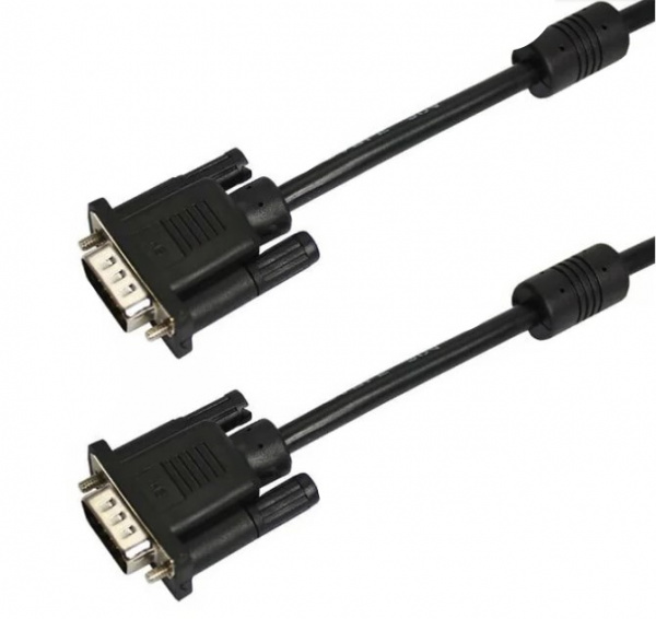 Шнур VGA - VGA с ферритами, длина 1,8 метра, черный PROconnect Фото