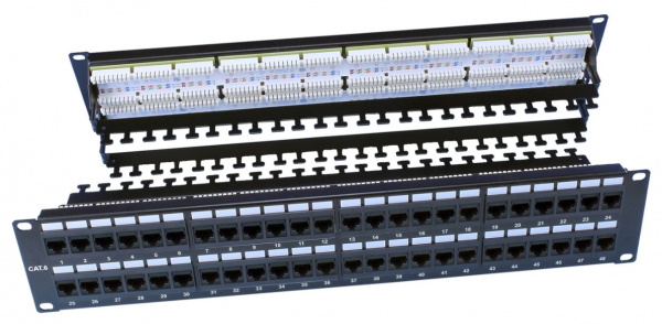 Hyperline PP3-19-48-8P8C-C6-110D Патч-панель 19 Hyperline PP3-19-48-8P8C-C6-110D Патч-панель 19