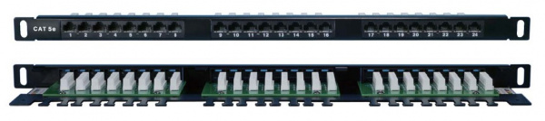 Hyperline PPHD-19-24-8P8C-C5E-110D Патч-панель высокой плотности 19 Hyperline PPHD-19-24-8P8C-C5E-110D Патч-панель высокой плотности 19