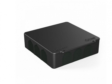 Коробка распределительная 60-0302-9005 для прямого монтажа двухкомпонентная безгалогенная (HF) черная 100х100х30 Промрукав Фото