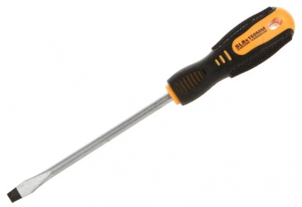 Отвертка шлицевая SL 8х150 мм, двухкомпонентная рукоятка REXANT Фото