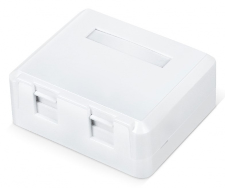 WR-MB-2 Корпус настенной розетки для установки 2-х вставок типа Keystone Jack, цвет белый Фото WR-MB-2 Корпус настенной розетки для установки 2-х вставок типа Keystone Jack, цвет белый Фото