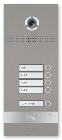 BI-04FB SILVER Вызывная панель на 4 абонента Фото