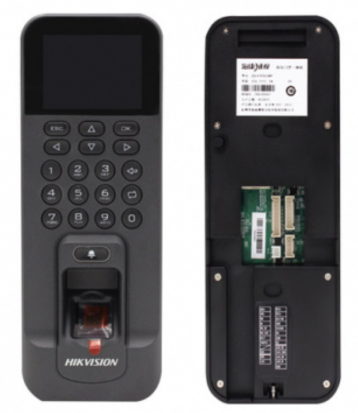 DS-K1T804BMF Терминал доступа со считывателями Mifare карт и отпечатков пальцев Фото