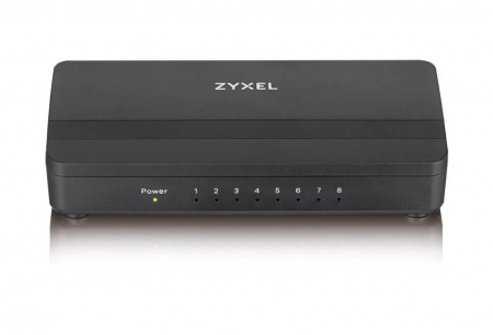 Коммутатор Zyxel GS-108S v2, 8 портов 1000 Мбит/с, настольный, c приоритетными портами Фото