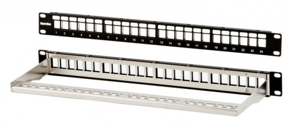 Hyperline PPBL3-19-24-SH-RM Модульная патч-панель 19 Hyperline PPBL3-19-24-SH-RM Модульная патч-панель 19
