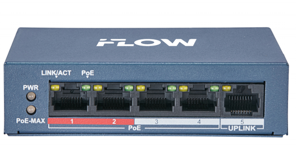 F-SW-EU205POE-V/L POE-коммутатор неуправляемый с грозозащитой 6кВ Фото