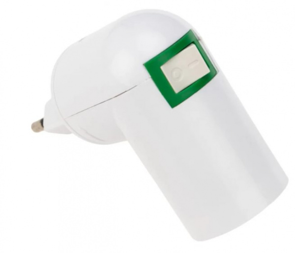 Переходник цокольный 250 В~E14 с выключателем REXANT Фото Переходник цокольный 250 В~E14 с выключателем REXANT Фото