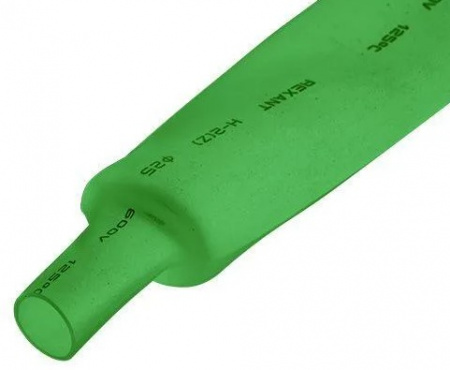 Термоусадочная трубка REXANT 7,0/3,5 мм, зеленая, упаковка 50 шт. по 1 м Фото