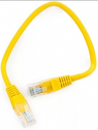 Патч-корд UTP Cablexpert PP6U-0.25M/Y кат.6, 0.25м, литой, многожильный (жёлтый) Фото