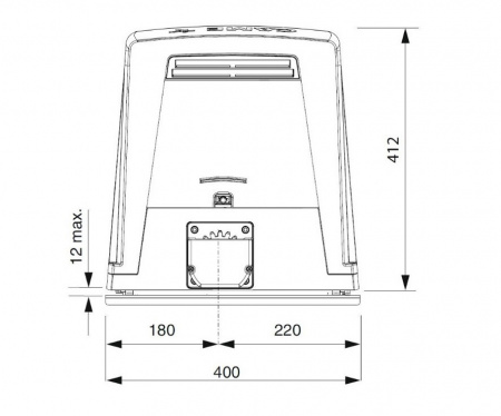 BKV25AGE PLUS - Привод 36 В для откатных ворот. Встроенный блок управления ZN8 Фото