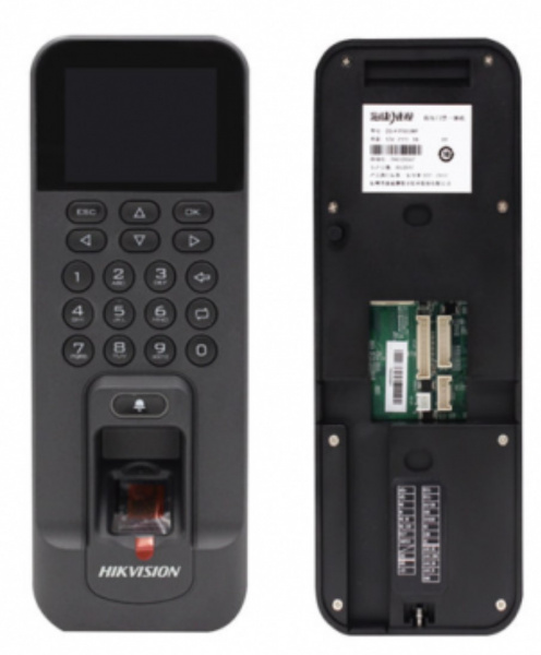 DS-K1T804BEF Терминал доступа со считывателями EM карт и отпечатков пальцев Фото