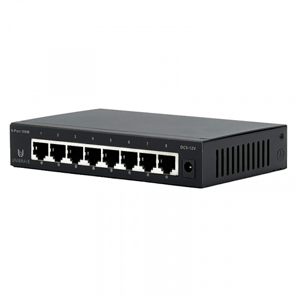UB-SW-1008-12V Сетевой неуправляемый коммутатор Unibrave на 8 портов 100 Мбит/c, 12V Фото UB-SW-1008-12V Сетевой неуправляемый коммутатор Unibrave на 8 портов 100 Мбит/c, 12V Фото