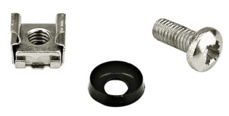 Hyperline CNS-M6-16-50 Комплект винт M6, квадратная гайка, шайба (16 мм) (50 шт,) Фото