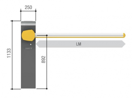 GPT40AGS - Тумба шлагбаума из окрашенного алюминиевого сплава Фото GPT40AGS - Тумба шлагбаума из окрашенного алюминиевого сплава Фото