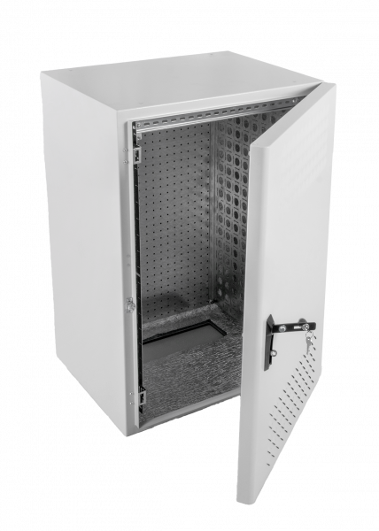 Шкаф уличный всепогодный настенный 15U (Ш600 × Г300), передняя дверь вентилируемая Фото