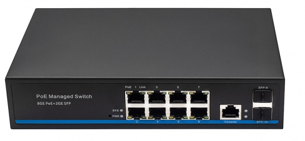 NS-SW-8G2G-PL Управляемый L2 PoE коммутатор Фото
