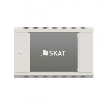 SKAT TB-6W645GF-G Шкаф настенный телекоммуникационный 6U 600х450х370мм, дверь стеклянная Фото