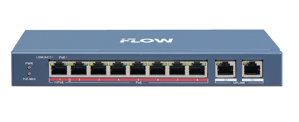 F-SW-EU410HPOE-V POE-коммутатор неуправляемый с грозозащитой 6кВ Фото