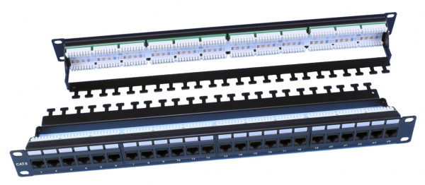 Hyperline PP3-19-24-8P8C-C6-110D Патч-панель 19 Hyperline PP3-19-24-8P8C-C6-110D Патч-панель 19