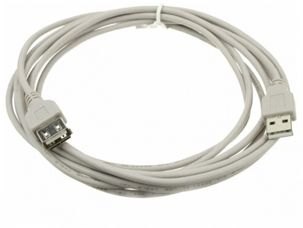 Кабель USB (шт. USB A - шт. USB A) 3 метра, серый REXANT Фото Кабель USB (шт. USB A - шт. USB A) 3 метра, серый REXANT Фото