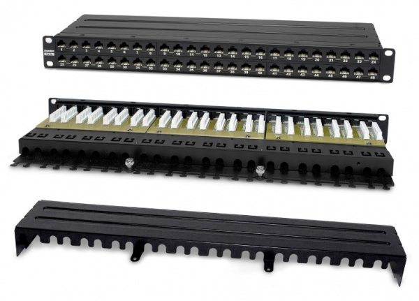 Hyperline PPHD-19-48-8P8C-C6A-110D Патч-панель высокой плотности 19 Hyperline PPHD-19-48-8P8C-C6A-110D Патч-панель высокой плотности 19