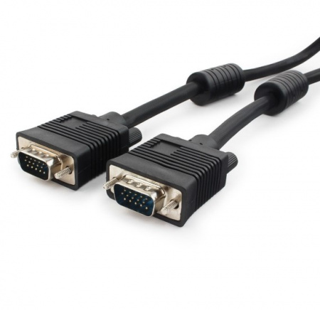 Кабель VGA Premium Cablexpert CC-PPVGA-5M-B, 15M/15M, 5.0м, черный, двойной экран, феррит.кольца, че Фото Кабель VGA Premium Cablexpert CC-PPVGA-5M-B, 15M/15M, 5.0м, черный, двойной экран, феррит.кольца, че Фото