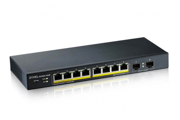 Smart L2 коммутатор PoE+ Zyxel GS1900-10HP [GS1900-10HP-EU0102F] Фото