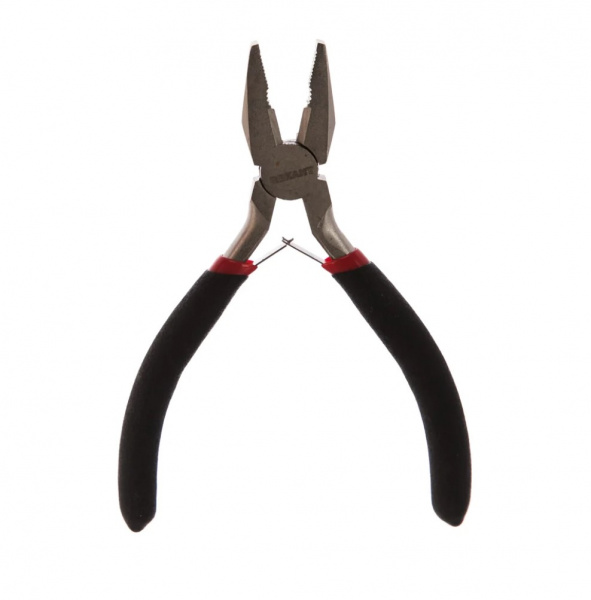 Плоскогубцы REXANT Мини 120 мм никелированные, авторазжим, обливные рукоятки Фото