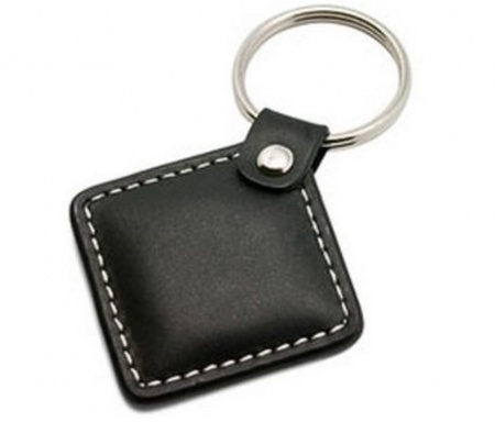 IL-07EK Брелок EM с кольцом в кожаном корпусе, цвет черный  Фото