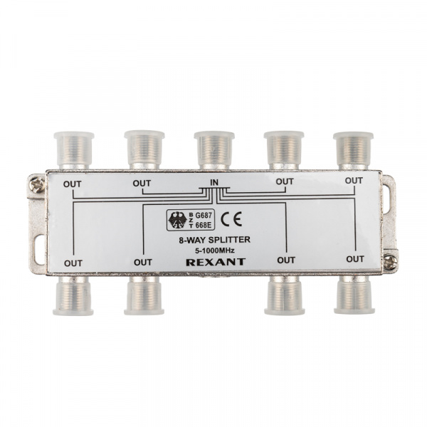 ДЕЛИТЕЛЬ  ТВ х 8 под F разъём 5-1000 МГц  REXANT Фото