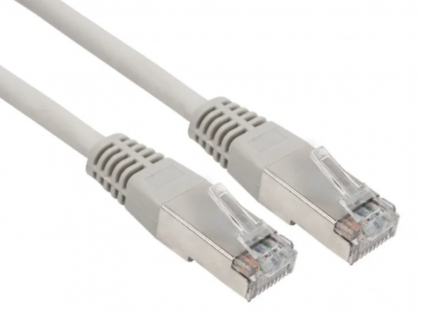 Патч-корд FTP категория 6 LSZH, длина 1 метр, экранированный, серый REXANT Фото