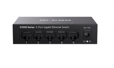 G1005 Неуправляемый коммутатор IP-COM, 5 портов RJ 45 Gigabit Ethernet (10/100/1000 Мбит/с) Фото