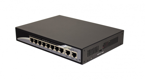 TSn-8P10V Коммутатор 10 портовый POE Ethernet Фото
