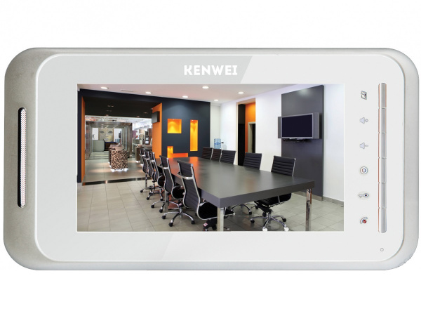 KW-E707N (белый) Цветной Видеодомофон  Фото