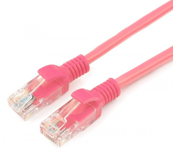 Патч-корд UTP Cablexpert PP12-0.25M/RO кат.5e, 0.25м, литой, многожильный (розовый) Фото