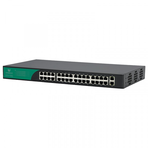 UB-SW-32F2G-400 Base Неуправляемый коммутатор Unibrave с поддержкой PoE на 32 порта и 2 Uplink 1000 Мбит/c (400 Вт) Фото UB-SW-32F2G-400 Base Неуправляемый коммутатор Unibrave с поддержкой PoE на 32 порта и 2 Uplink 1000 Мбит/c (400 Вт) Фото