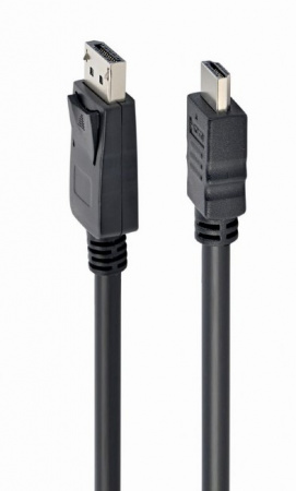 Кабель DisplayPort->HDMI Cablexpert CC-DP-HDMI-6, 1,8м, 20M/19M, черный, экран, пакет Фото Кабель DisplayPort->HDMI Cablexpert CC-DP-HDMI-6, 1,8м, 20M/19M, черный, экран, пакет Фото