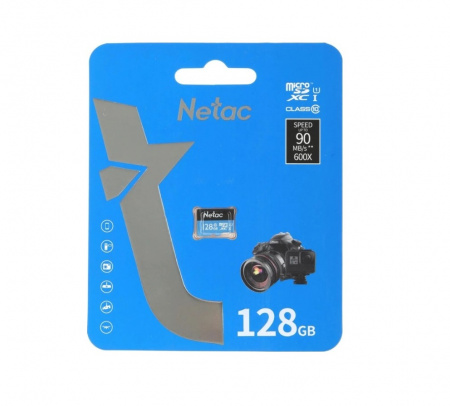 Карта памяти 128GB MicroSDXC Netac P500 Class 10 UHS-I 80MB/s (NT02P500STN-128G-S) Фото