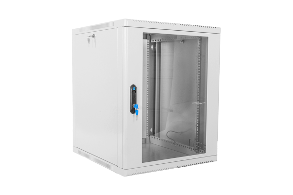 Шкаф телекоммуникационный настенный сварной 12U (600 × 350) съёмные стенки, дверь стекло Фото