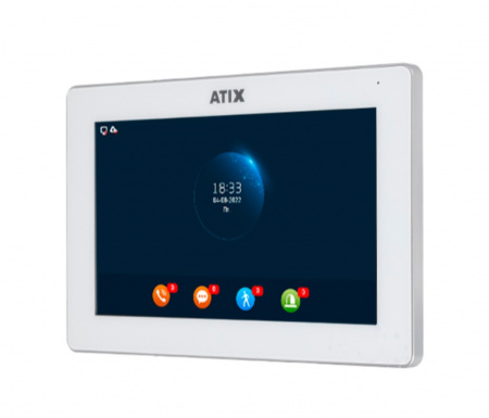 AT-I-M722F/IW White Цветной WIFI домофон FHD с IPS сенсорным экраном 7 дюймов Фото