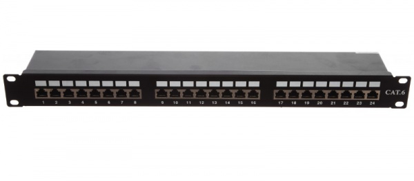 Коммутационная панель Cablexpert NPP-C624-002 экранированная, 24 порта категории 6, размер 19'' 1U Фото Коммутационная панель Cablexpert NPP-C624-002 экранированная, 24 порта категории 6, размер 19'' 1U Фото