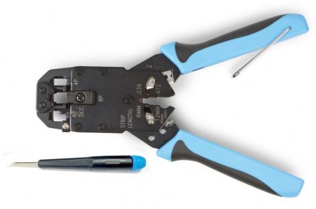 Hyperline HT-2008A Инструмент обжимной для RJ-45, RJ-12, RJ-11 (8P8C, 6P6C, 6P4C, 4P4C) Фото